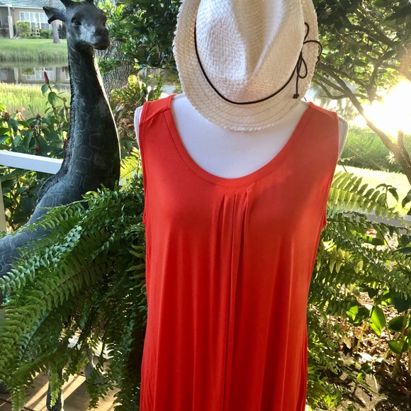 Soma Dresses & Skirts - Soma Coral L Shift Tee Shirt Dress Like New